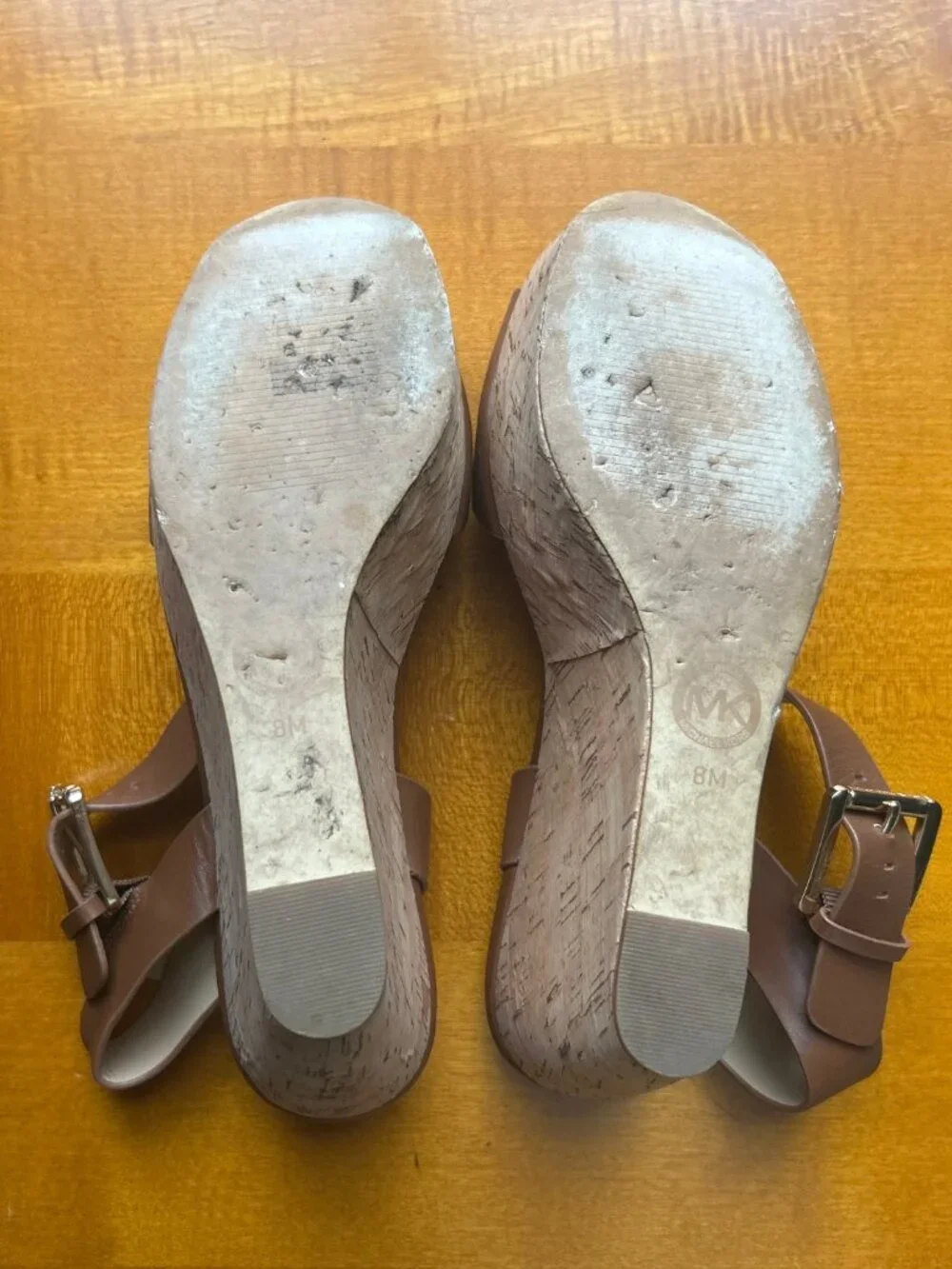 Michael Kors Brown & Tan Leather Wedges